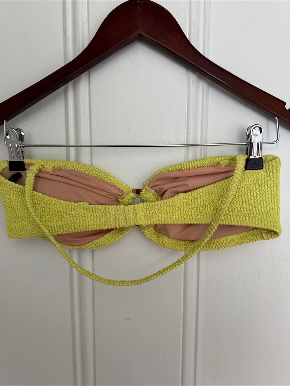 J. Crew Scrunchie ring bandeau bikini top
